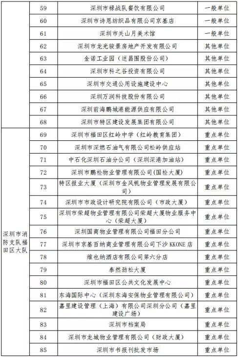 公告丨深圳市消防支隊(duì)2019年11月份全市 “雙隨機(jī)、一公開(kāi)”抽查計(jì)劃(圖4)